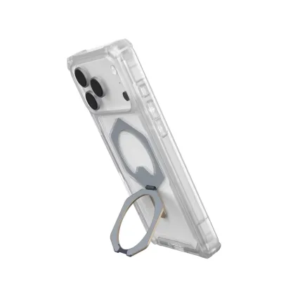 iPhone 17 Series Uag Plasma XTE Stand MagSafe ,Rugged Protective Case Clear/Titanium — alternate view