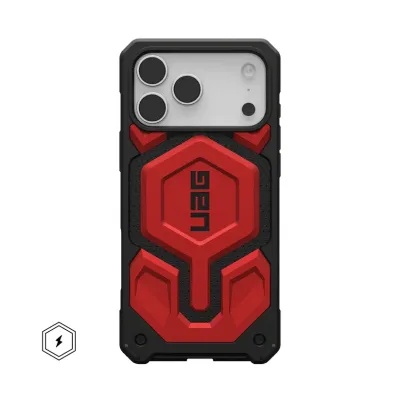 IPHONE 17 SERIES UAG IPHONE MONARCH PRO: MAGSAFE COMPATIBLE, RUGGED, SHOCKPROOF, PREMIUM PROTECTIVE COVER CRIMSON RED