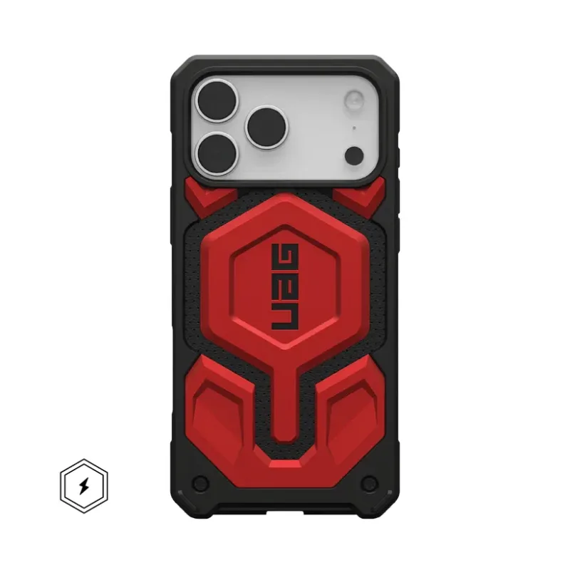 IPHONE 17 SERIES UAG IPHONE MONARCH PRO: MAGSAFE COMPATIBLE, RUGGED, SHOCKPROOF, PREMIUM PROTECTIVE COVER CRIMSON RED
