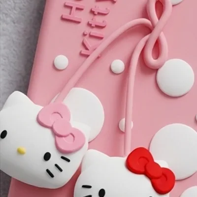 iPhone 17 Series Hello Kitty 3D "Cherry Duo" Silicone Case – Kawaii Character Bow Aesthetic Soft-Touch Cover — alternate view