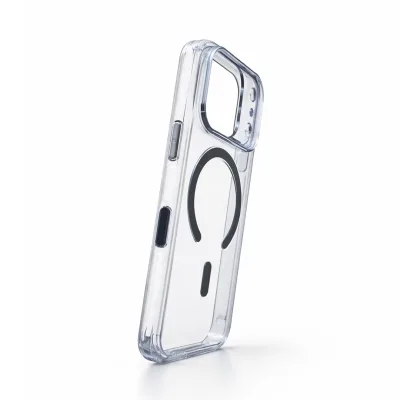 iPhone 17 Series Crystal Clear Blue Transparent Case With Built-In Magnetic Ring & Capacitive Camera Control Button Hard PC Back Slim Protective Cover Clear blue — alternate view