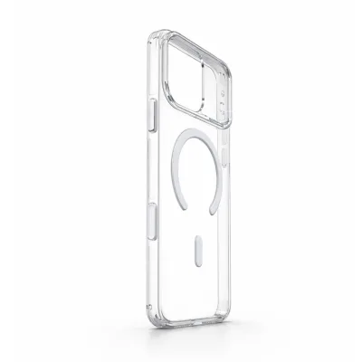 iPhone 17 Series Crystal Ice Clear Transparent Case With Built-In Magnetic Ring & Capacitive Camera Control Button Hard PC Back Slim Protective Cover Ice Clear — alternate view