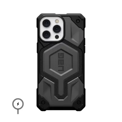 IPHONE 14 SERIES UAG IPHONE MONARCH PRO: MAGSAFE COMPATIBLE, RUGGED, SHOCKPROOF, PREMIUM PROTECTIVE COVER TITANIUM GREY